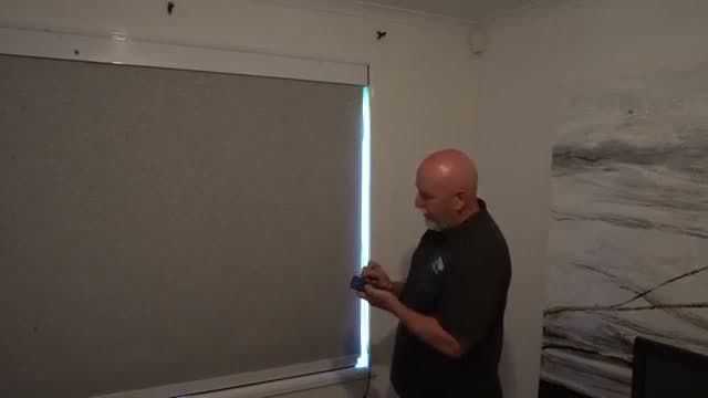 Testing the blind stops cleanly at both the top and bottom
