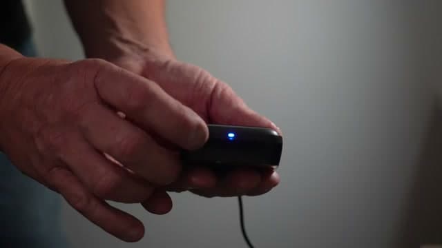 The hub plugged in with the light glowing solid blue